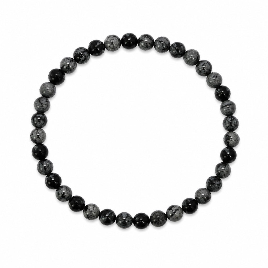 Maelys - Bracelet Obsidienne Flocon de Neige