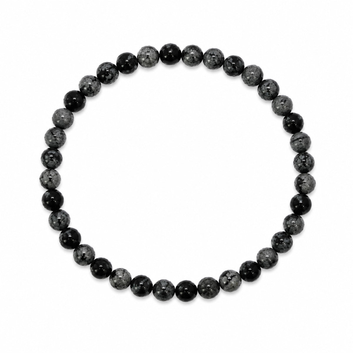 Maelys - Bracelet Obsidienne Flocon de Neige