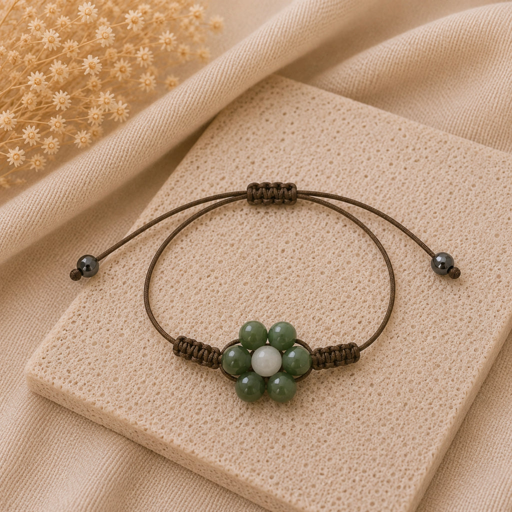 Margaux - Bracelet Jade Néphrite & Sélénite
