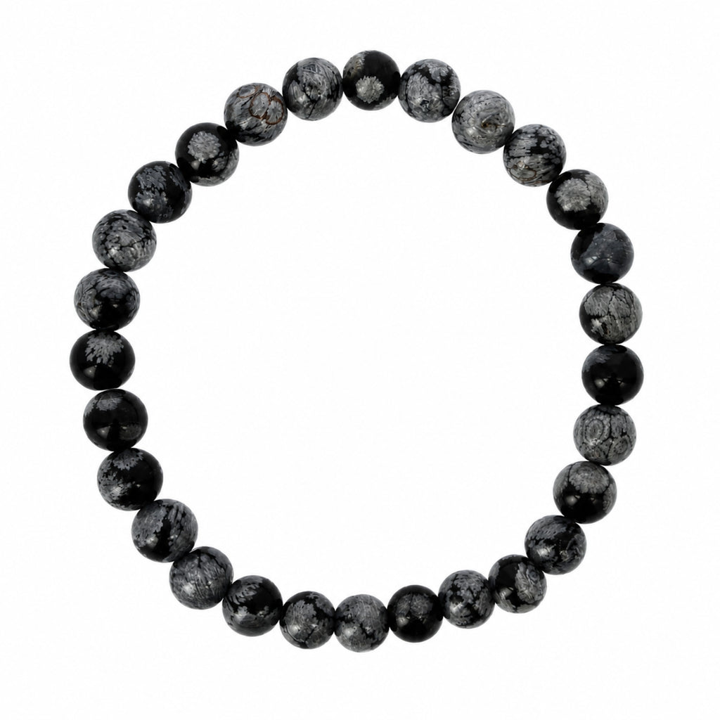 Maelys - Bracelet Obsidienne Flocon de Neige