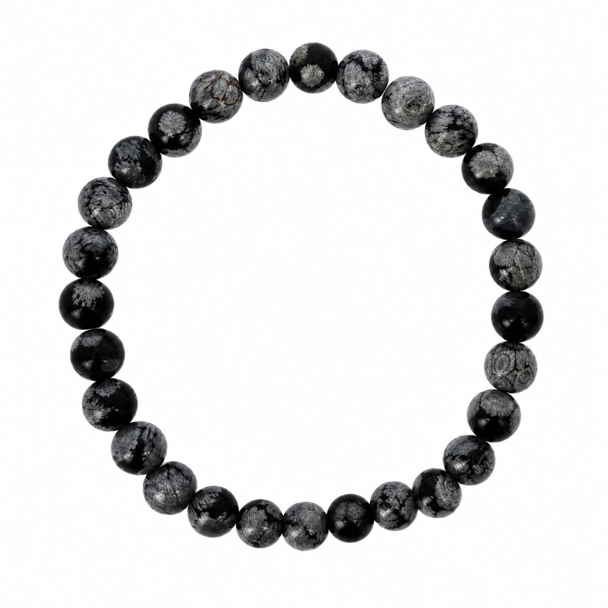 Maelys - Bracelet Obsidienne Flocon de Neige