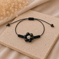 Margaux - Bracelet Obsidienne Noire & Sélénite