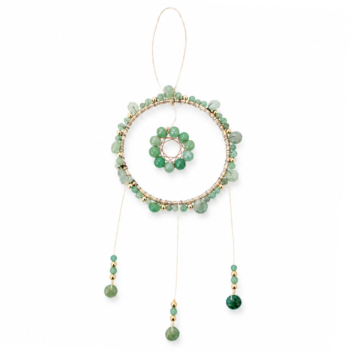 Barnabé - Attrape rêve aventurine vert