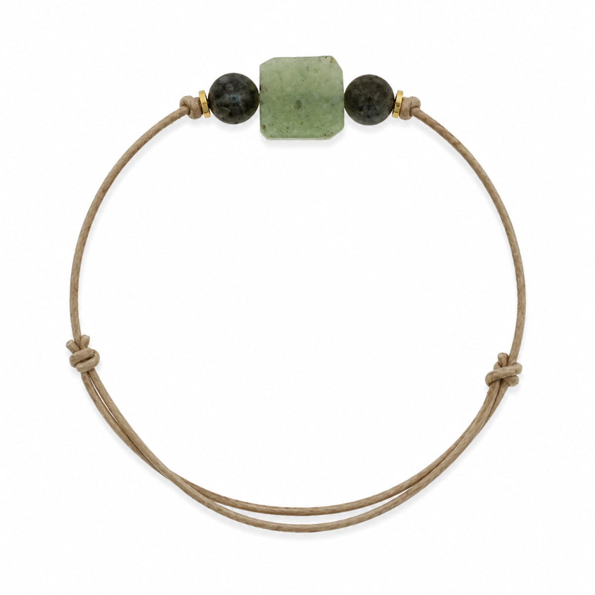 Camille - Bracelet Aventurine Verte Carré