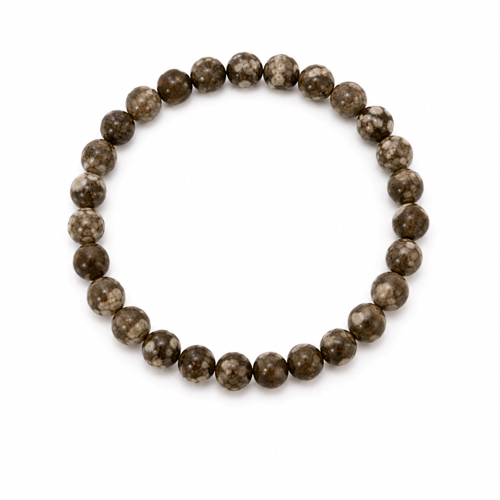 Maelys - Bracelet Agate Fossile