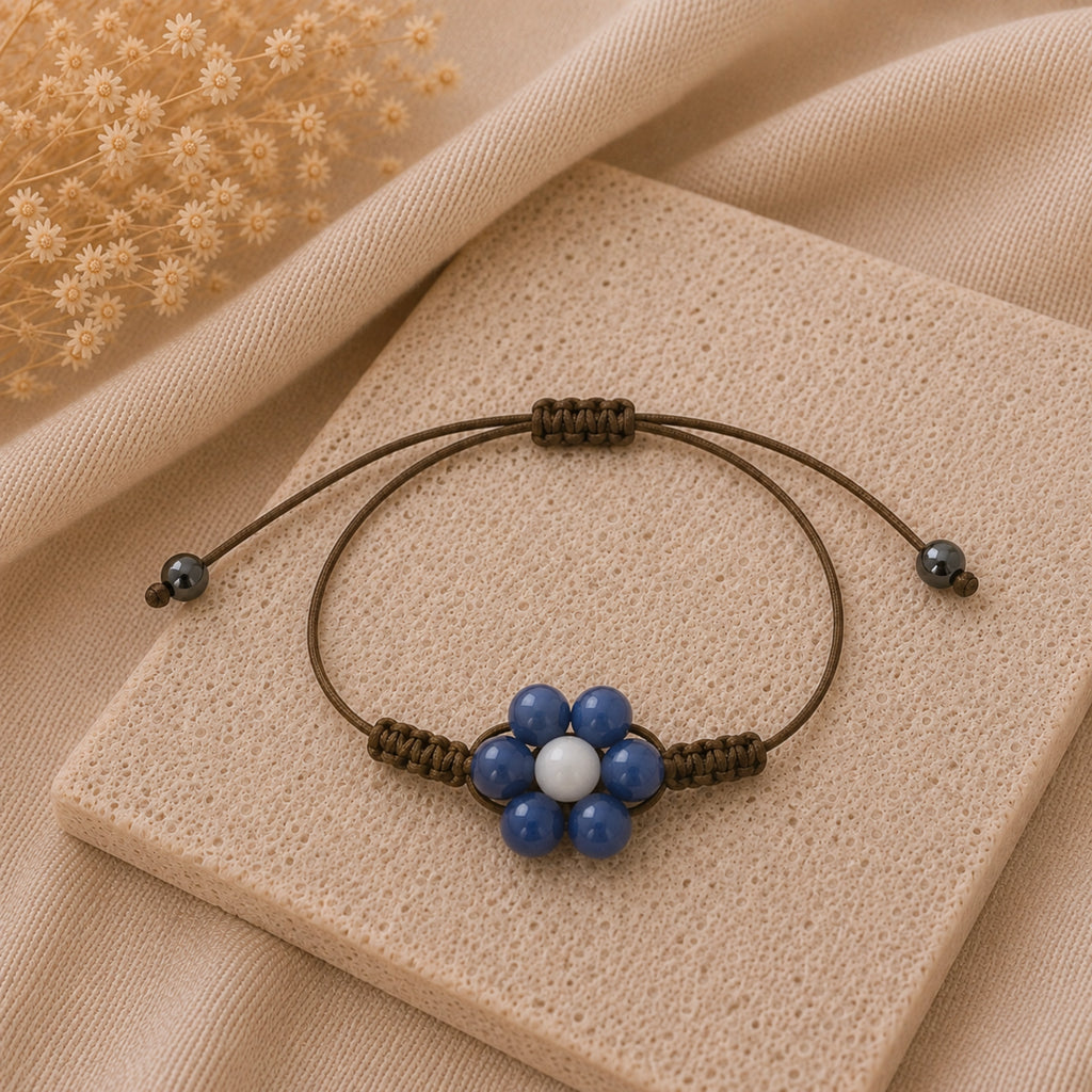 Margaux - Bracelet Aventurine Bleue & Sélénite