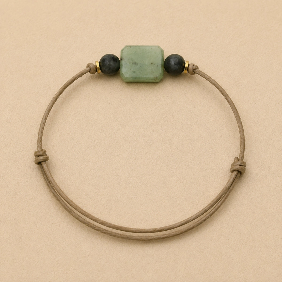 Camille - Bracelet Aventurine Verte Carré
