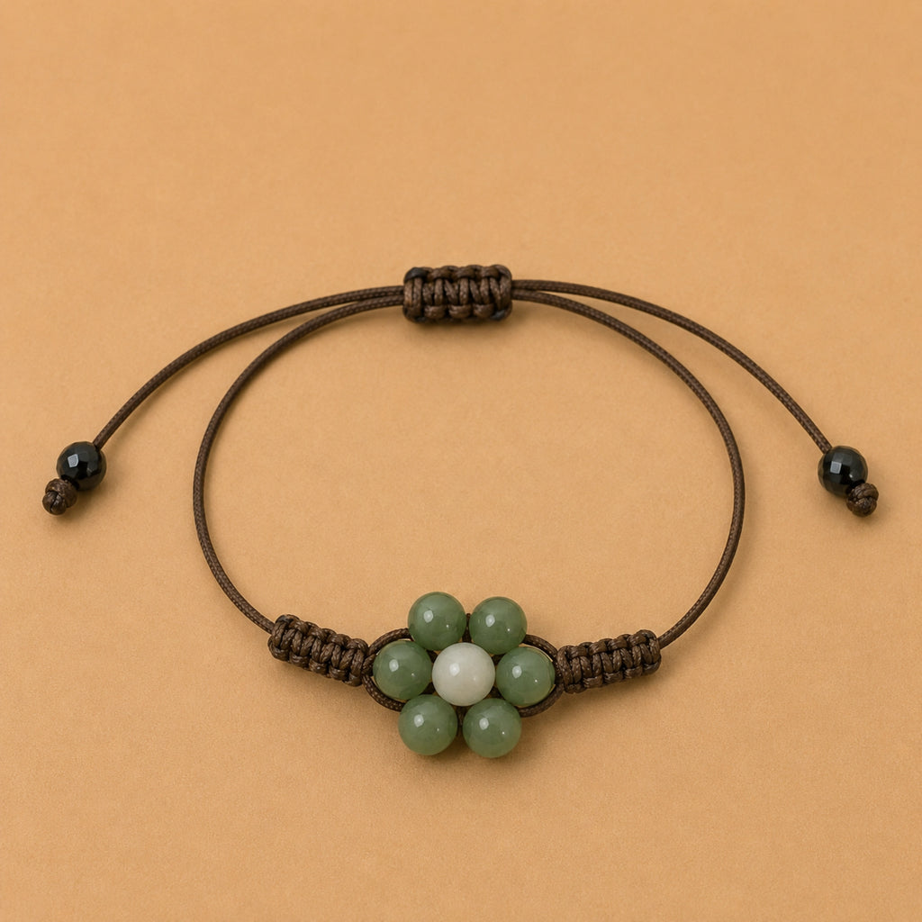 Margaux - Bracelet Jade Néphrite & Sélénite
