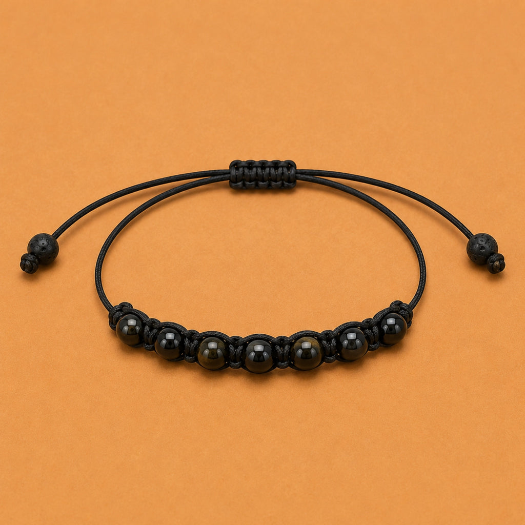 Maxime - Bracelet Obsidienne Noire
