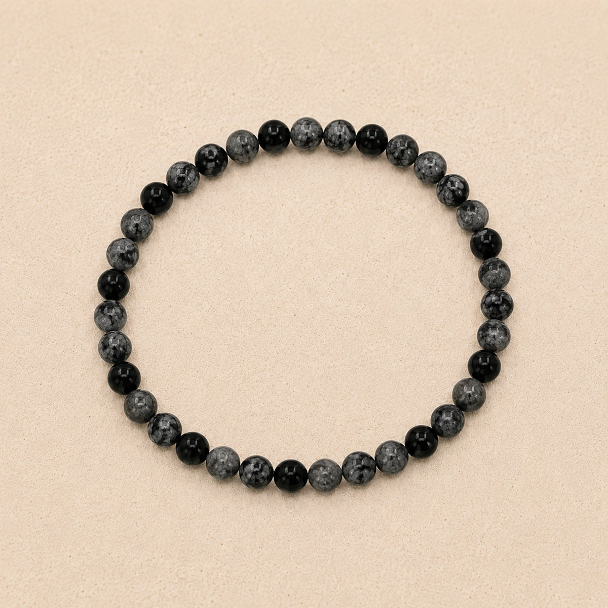 Maelys - Bracelet Obsidienne Flocon de Neige