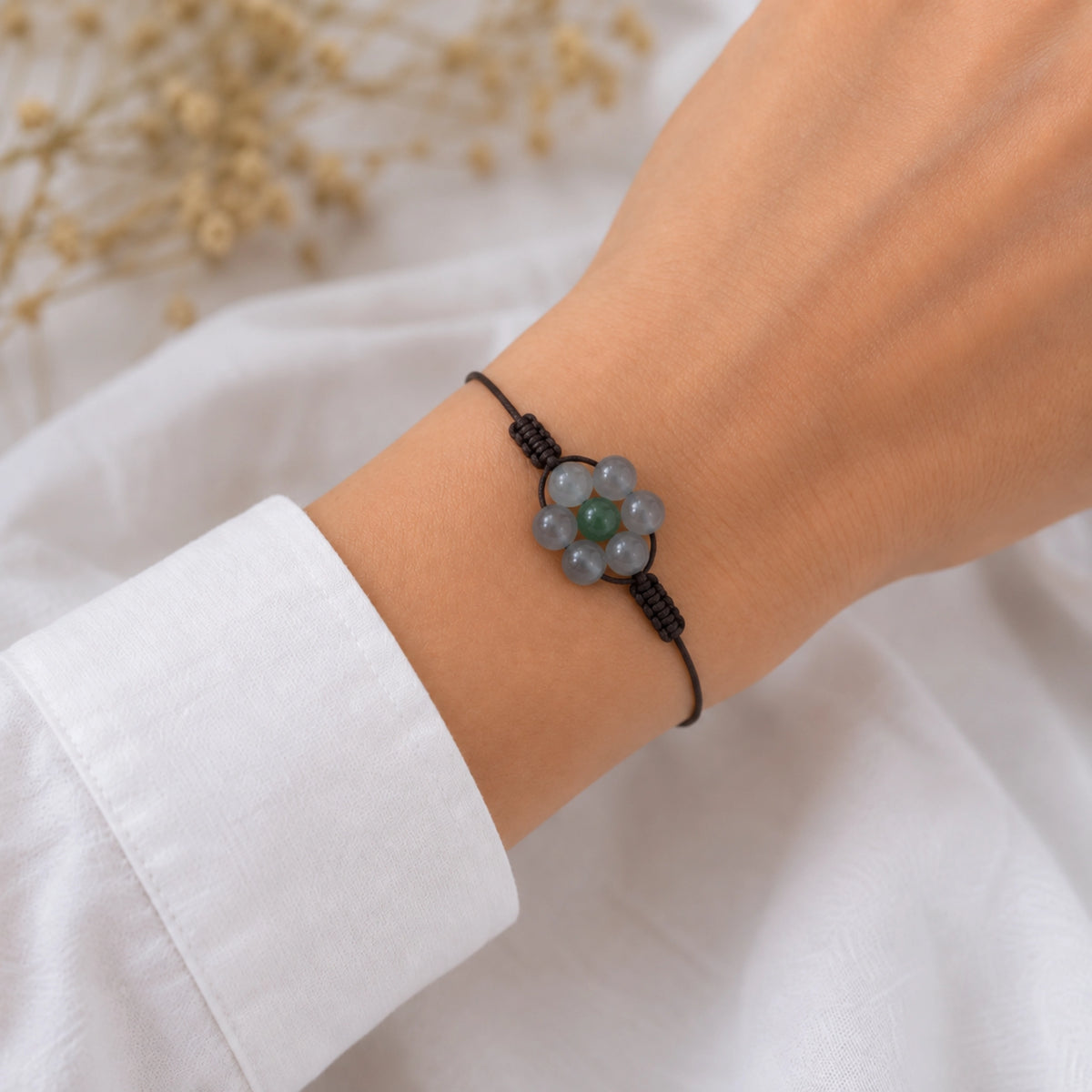 Margaux - Bracelet Labradorite & Jade Néphrite