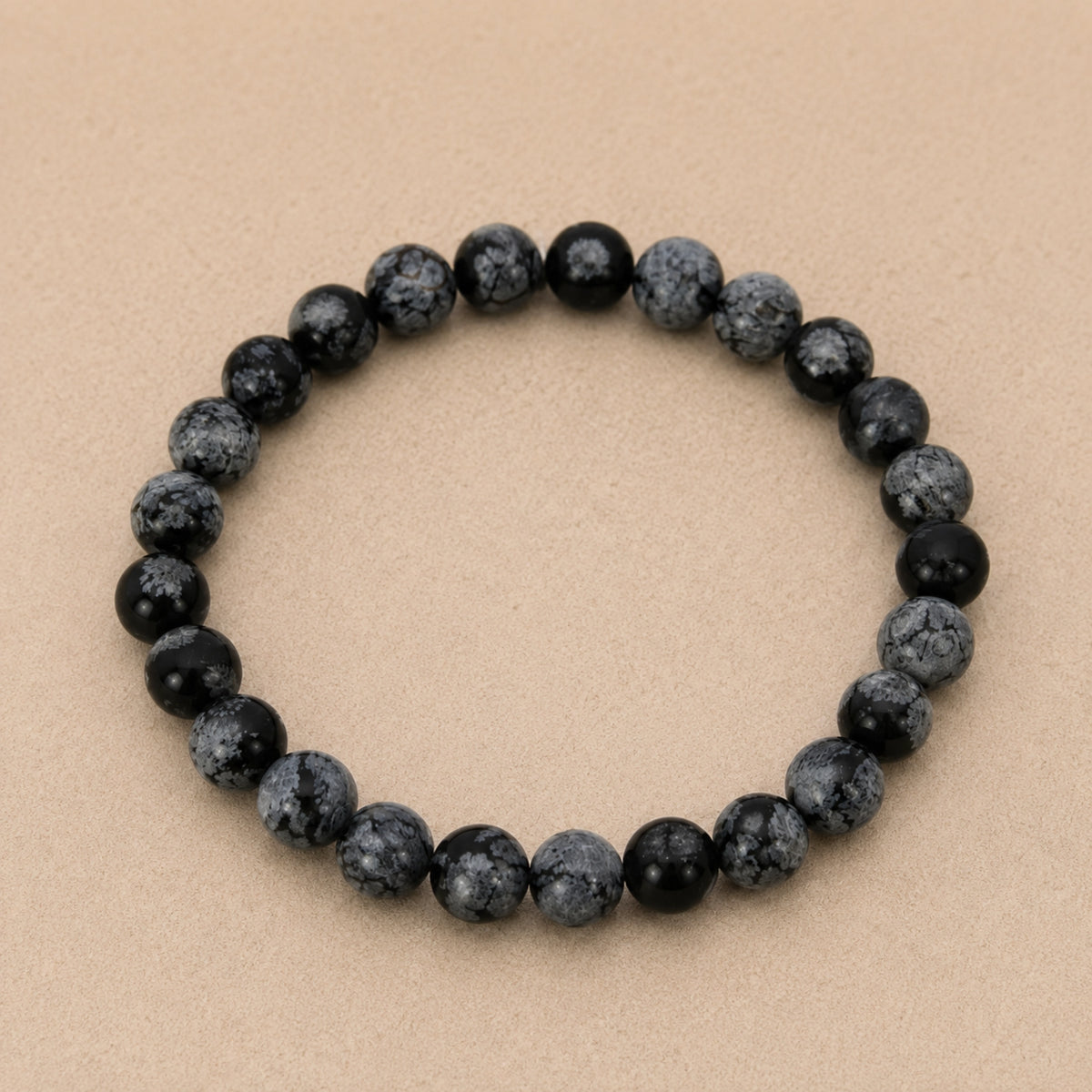 Maelys - Bracelet Obsidienne Flocon de Neige