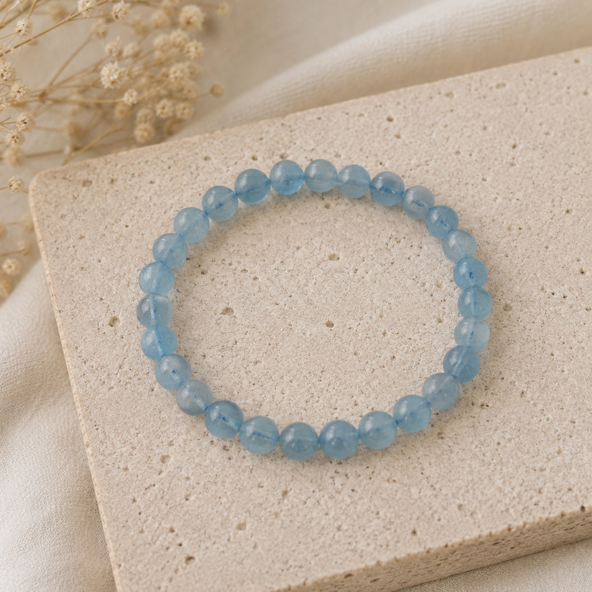 Maelys - Bracelet Aigue Marine Chauffé