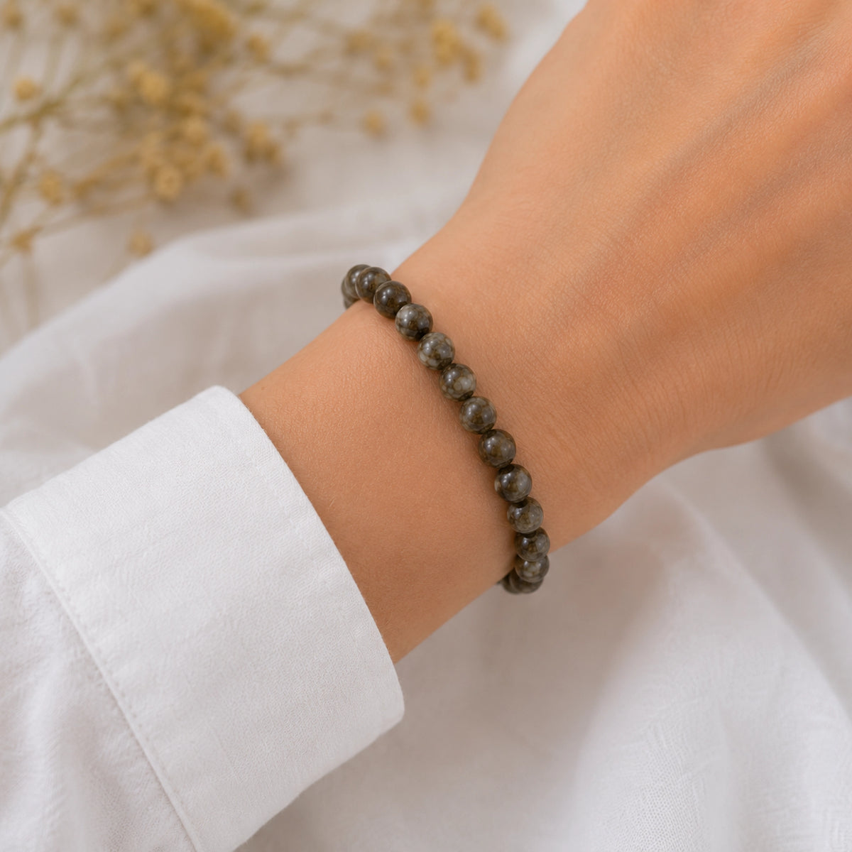 Maelys - Bracelet Agate Fossile