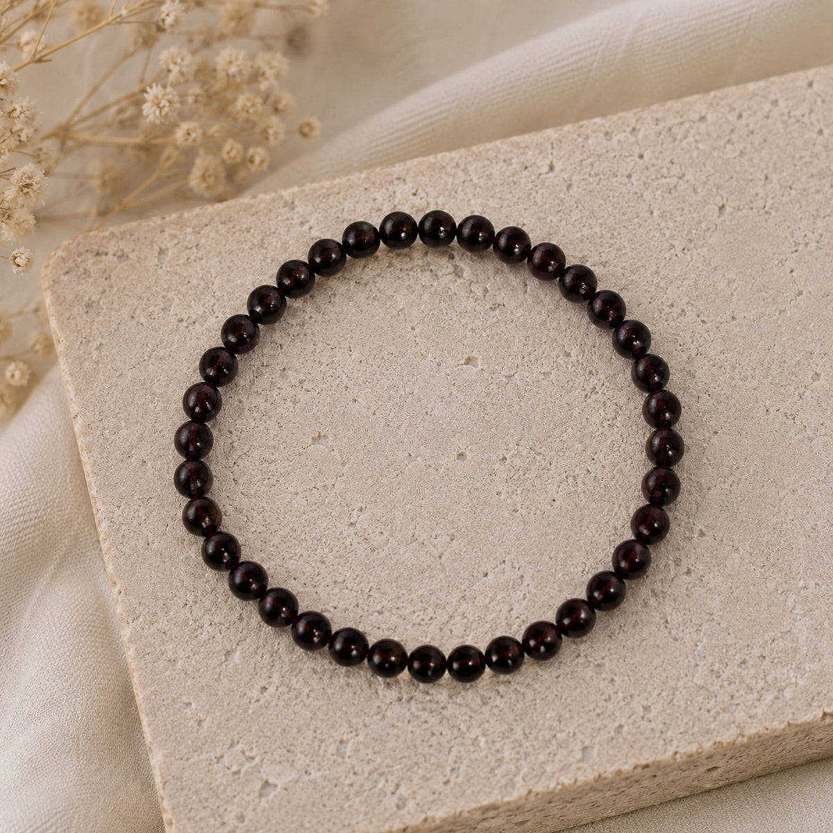 Maelys - Bracelet Grenat Rouge