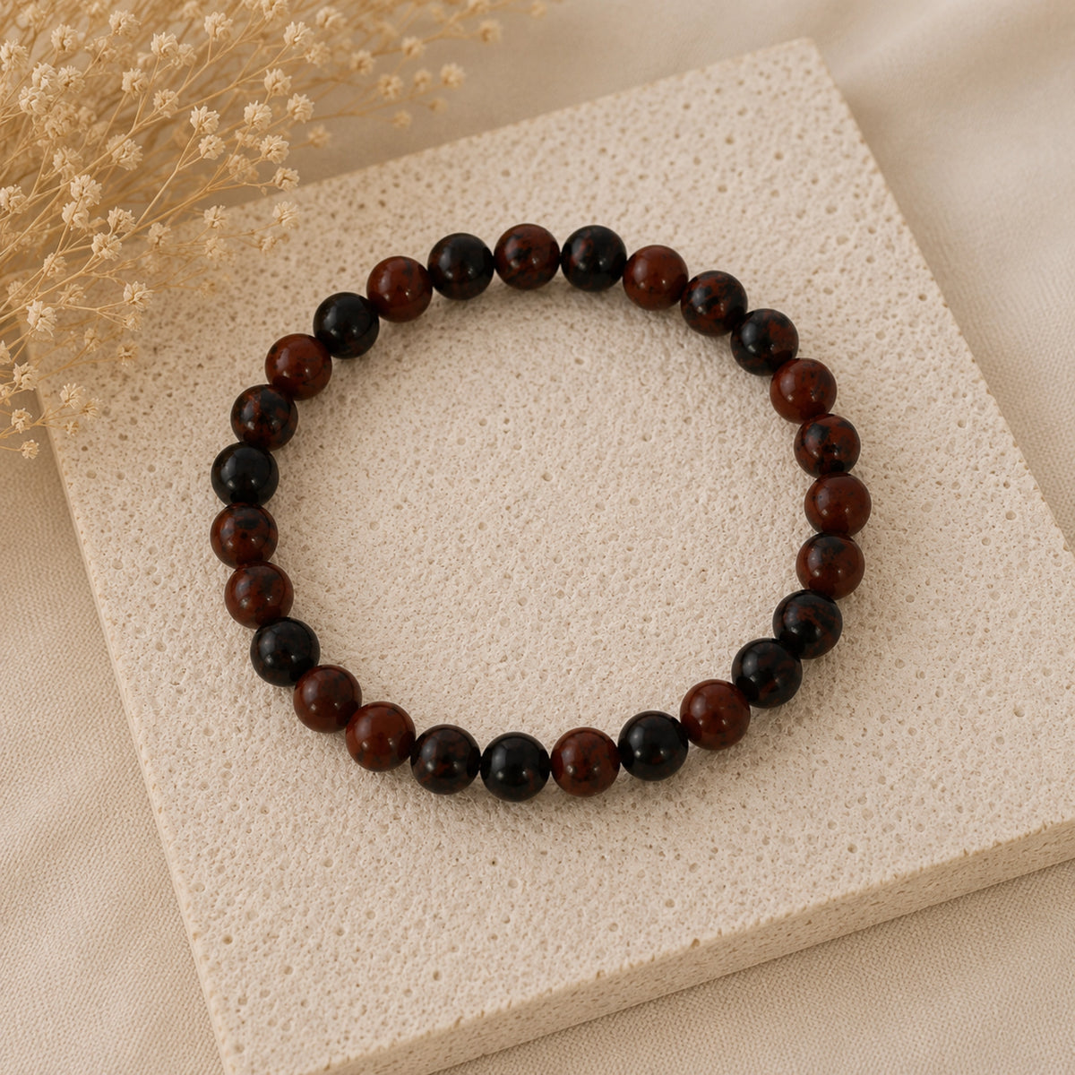 Maelys - Bracelet Obsidienne Acajou