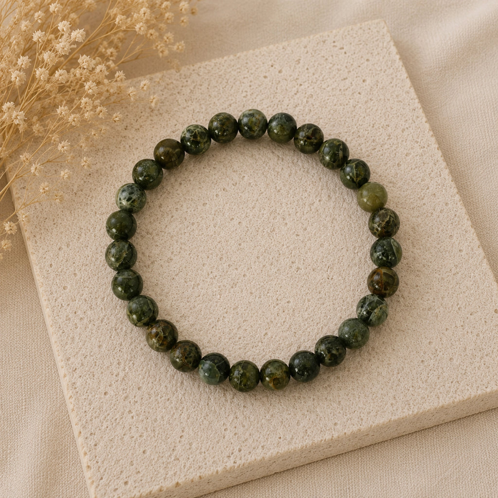Maelys - Bracelet Jaspe Breschia Vert