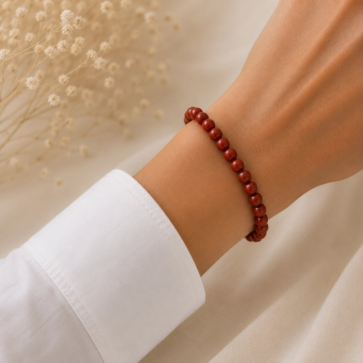 Maelys - Bracelet Jaspe Rouge