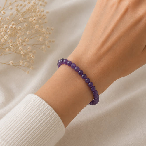 Maelys - Bracelet Améthyste Rubanée Brésil