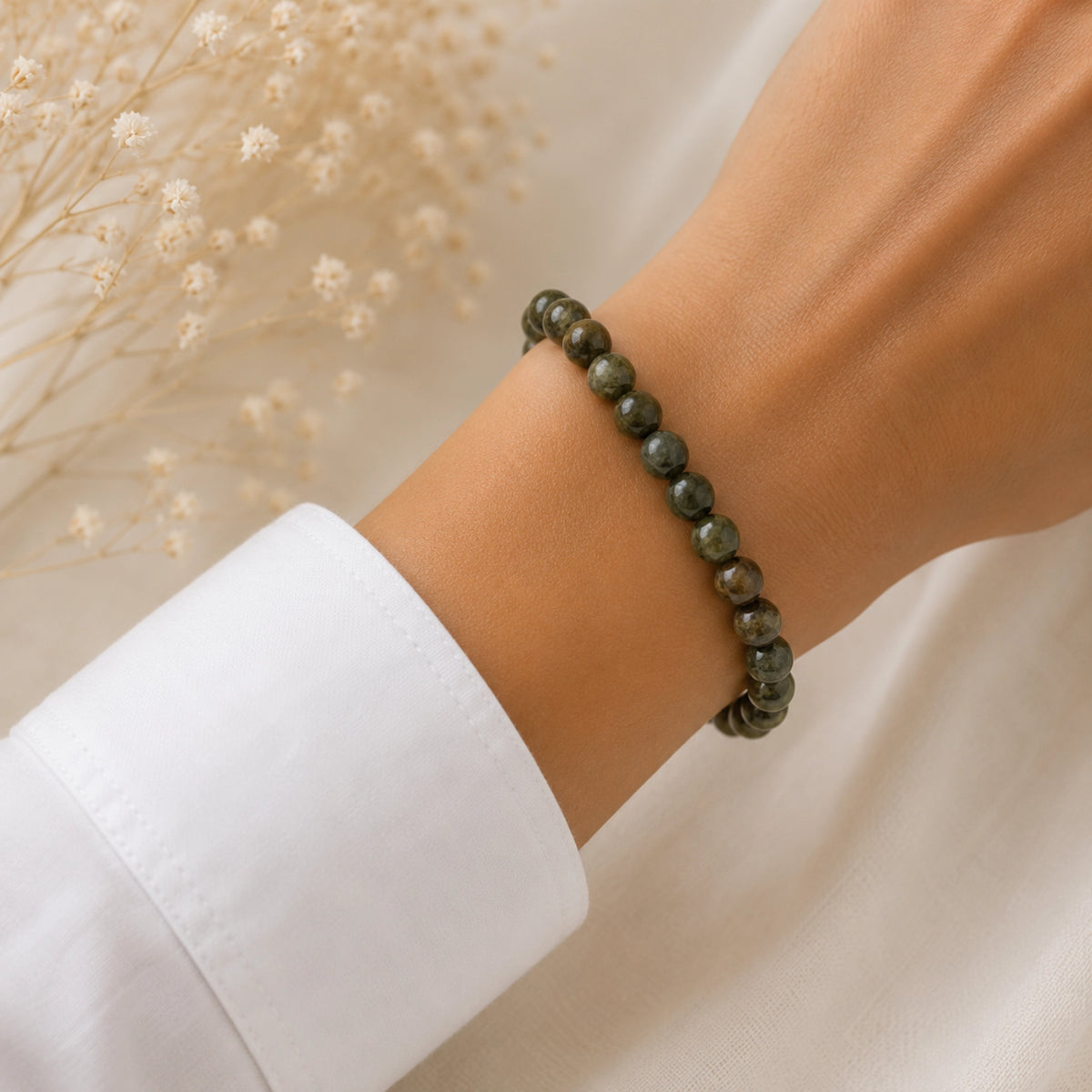 Maelys - Bracelet Jaspe Breschia Vert