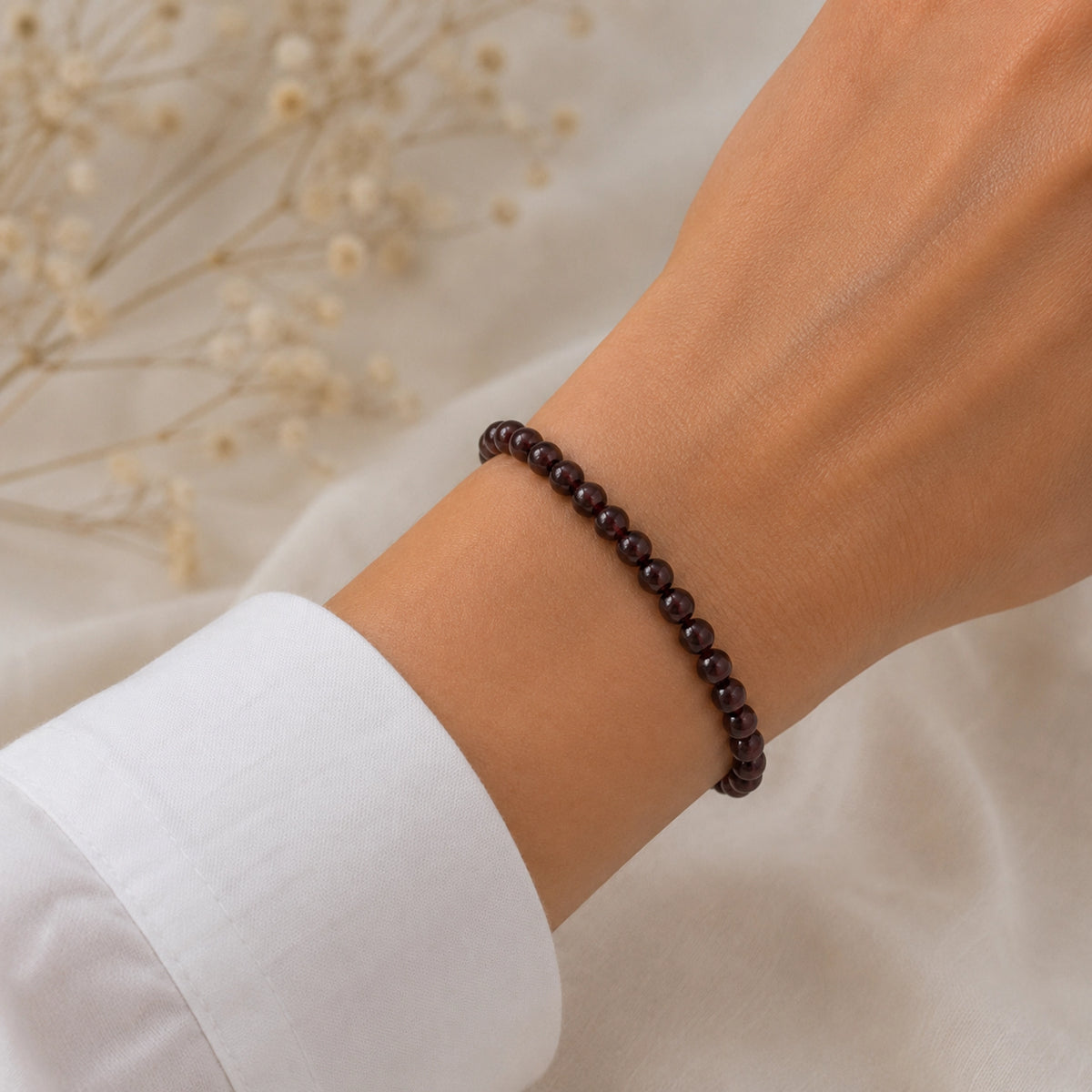 Maelys - Bracelet Grenat Rouge