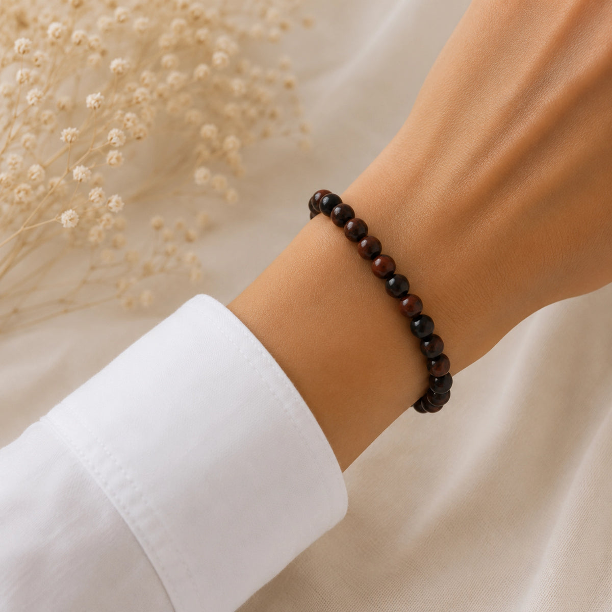 Maelys - Bracelet Obsidienne Acajou