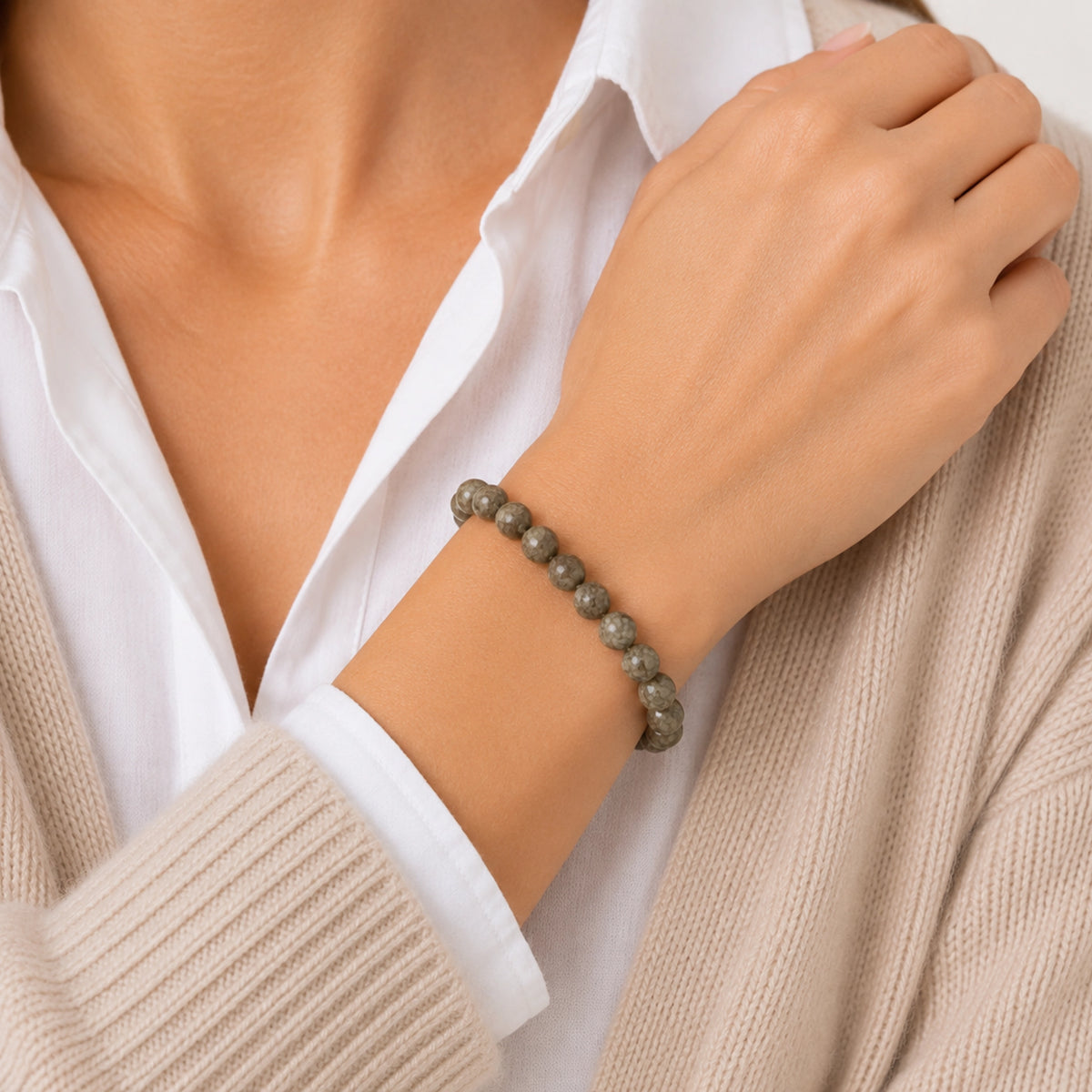 Maelys - Bracelet Agate Fossile