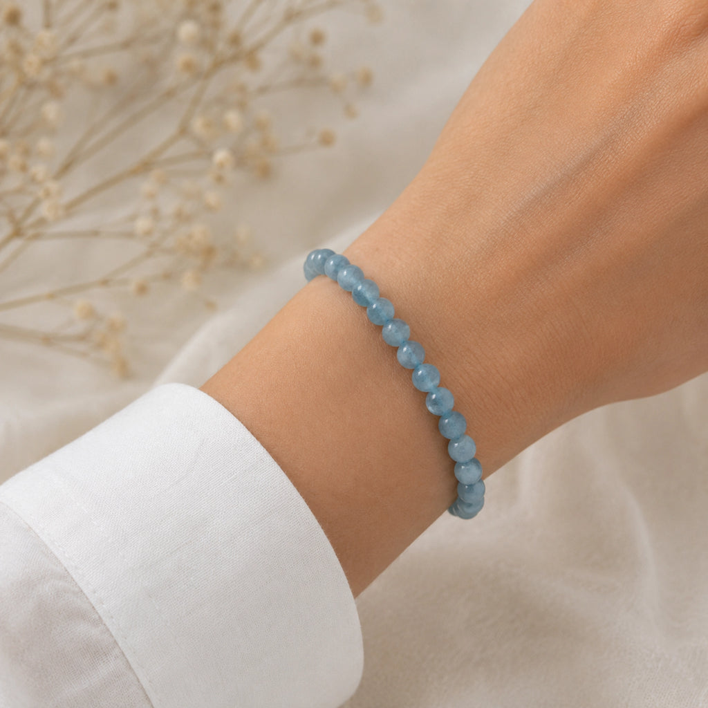 Maelys - Bracelet Aigue Marine Chauffé