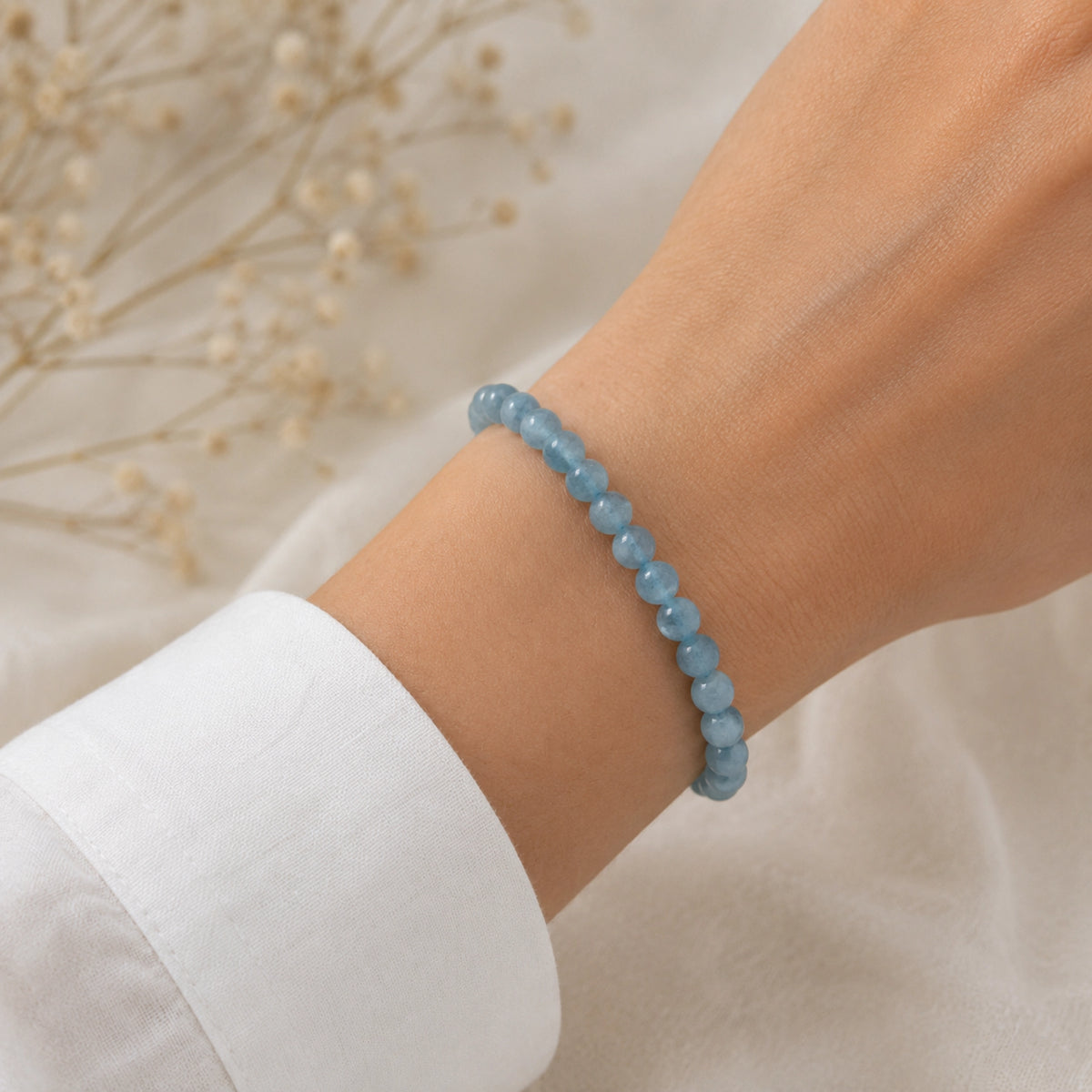 Maelys - Bracelet Aigue Marine Chauffé