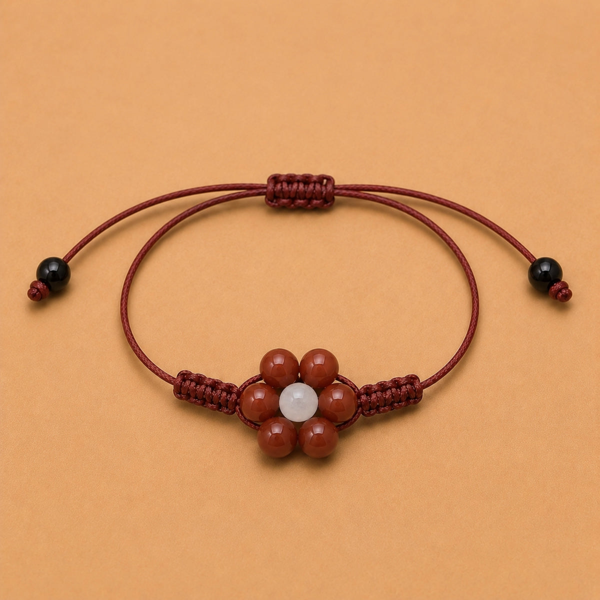 Margaux - Bracelet Jaspe Rouge & Sélénite