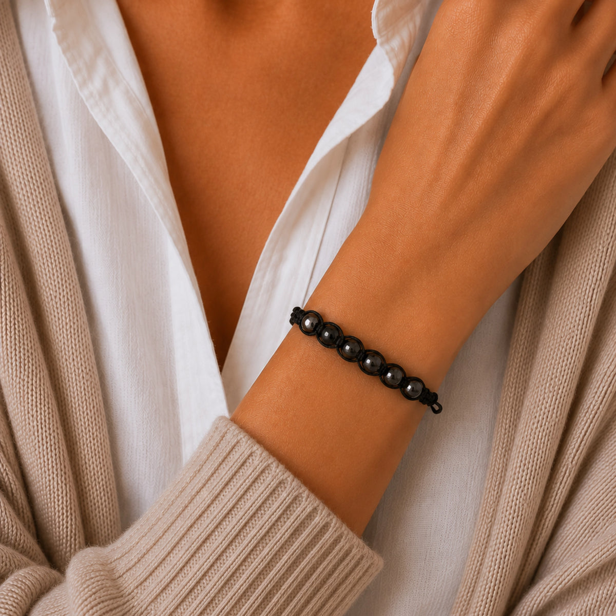 Maxime - Bracelet Obsidienne Noire