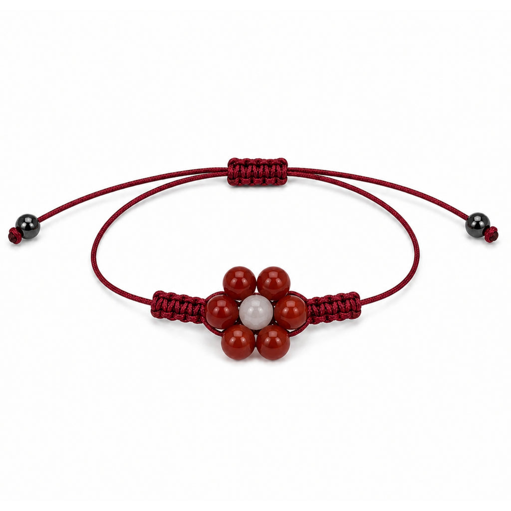 Margaux - Bracelet Jaspe Rouge & Sélénite