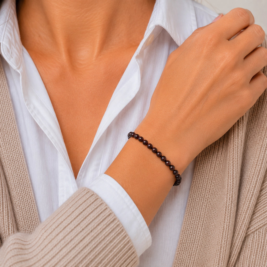 Maelys - Bracelet Grenat Rouge
