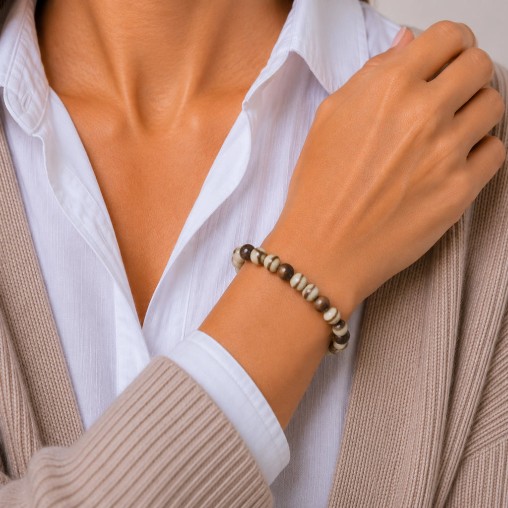 Maelys - Bracelet Jaspe Brun