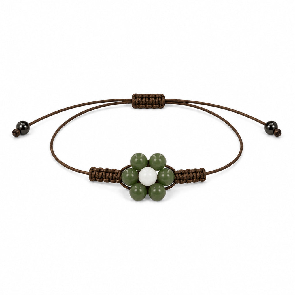 Margaux - Bracelet Jade Néphrite & Sélénite