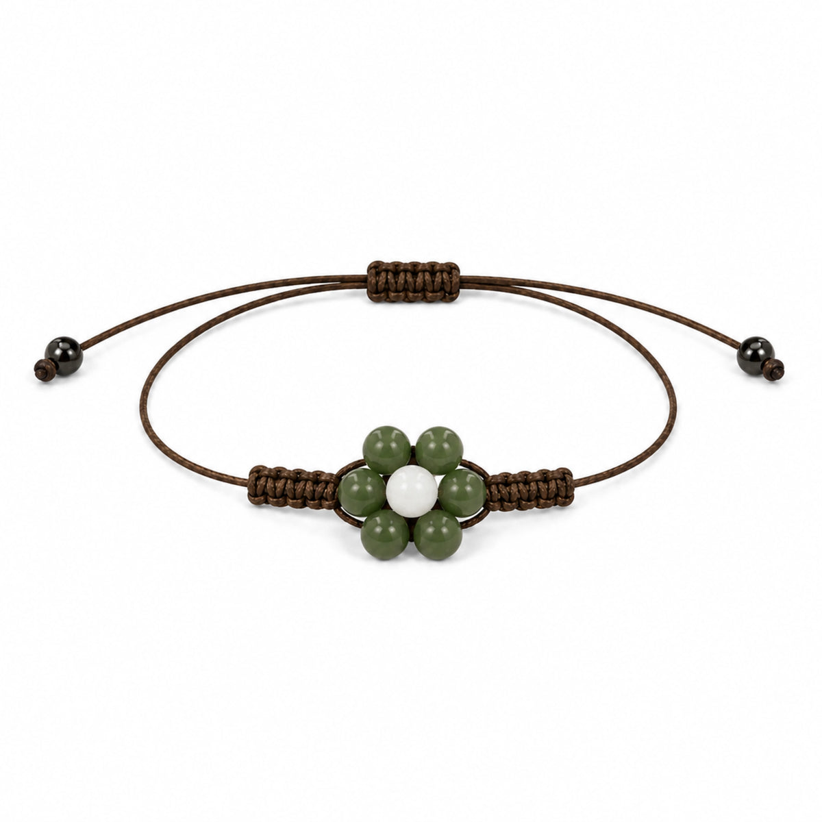 Margaux - Bracelet Jade Néphrite & Sélénite