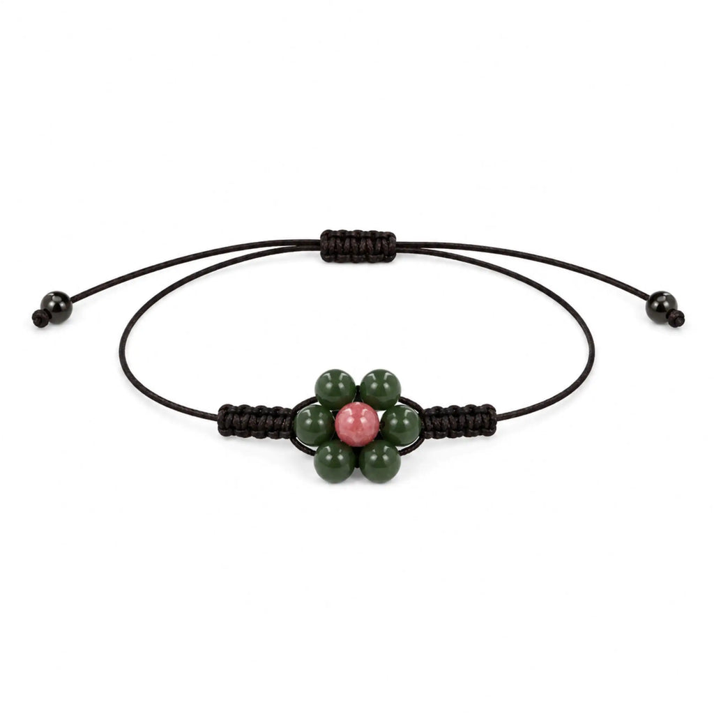 Margaux - Bracelet Jade Néphrite & Thulite Rose