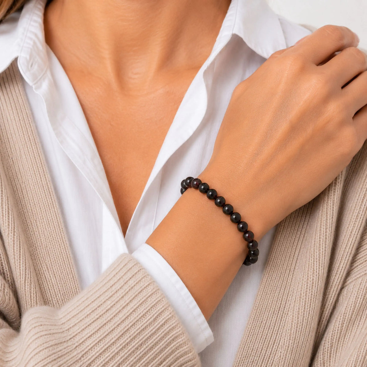 Maelys - Bracelet Grenat Rouge