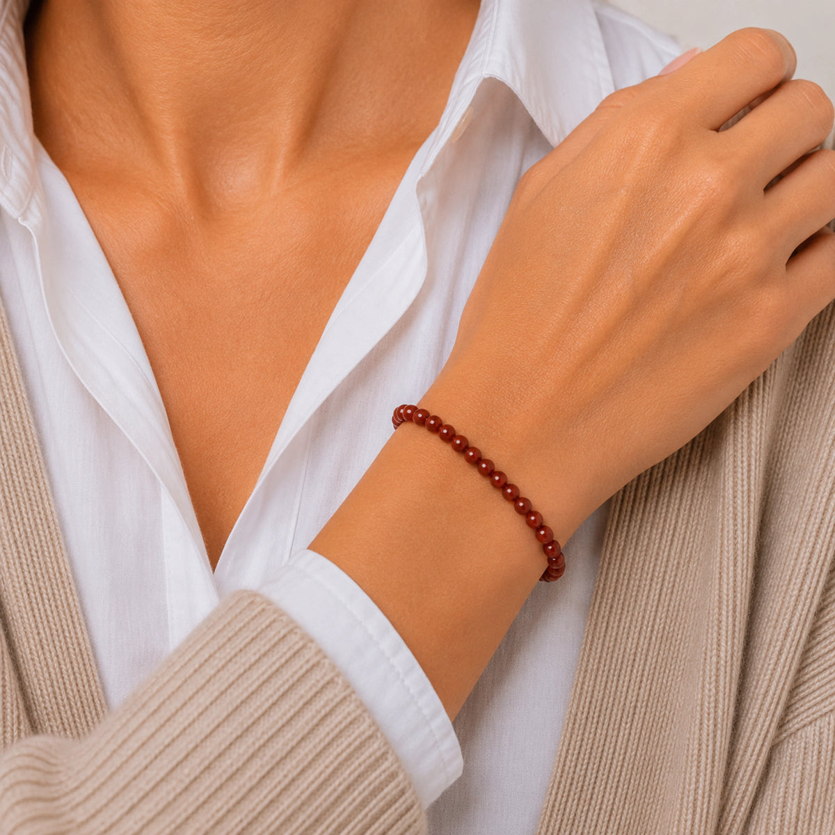 Maelys - Bracelet Jaspe Rouge