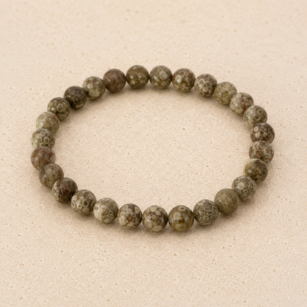 Maelys - Bracelet Agate Fossile